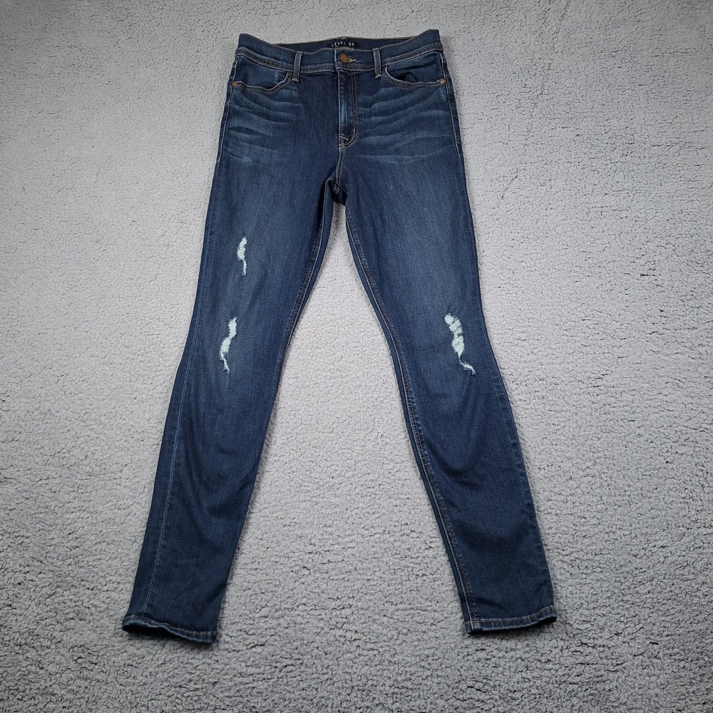 Level 99 High Rise Skinny Modesto Wash Blue Jeans Size 30 Made In USA